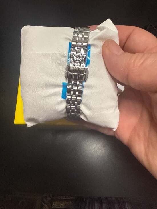 Invicta Silver-Tone Square Dial Ladies Watch with Stainless Steel Bracelet